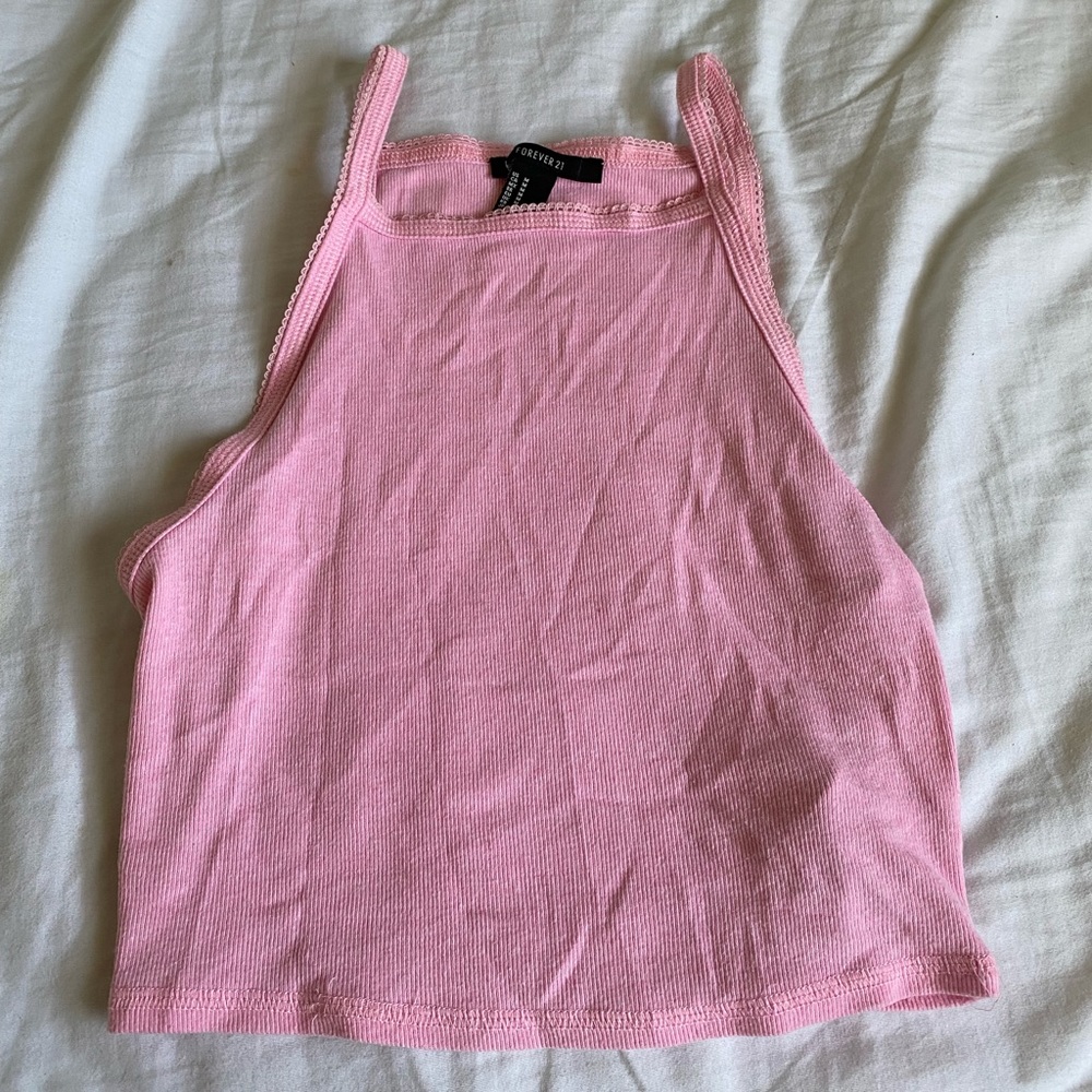 Medium pink tank top.